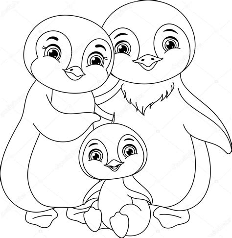 pinguinos para colorear